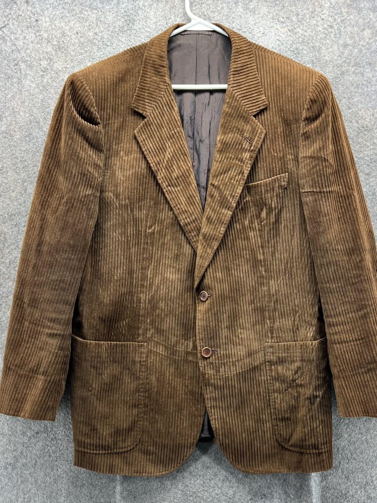 Brioni Blazer Mens 44 Brown Cotton Corduroy Sport Coat Jacket Italy Casual